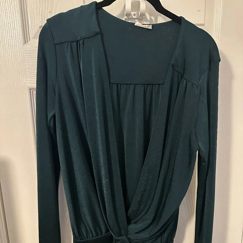 Free People Intimately Turnt Bodysuit in Green Pine Size Medium - Picture 4 of 8